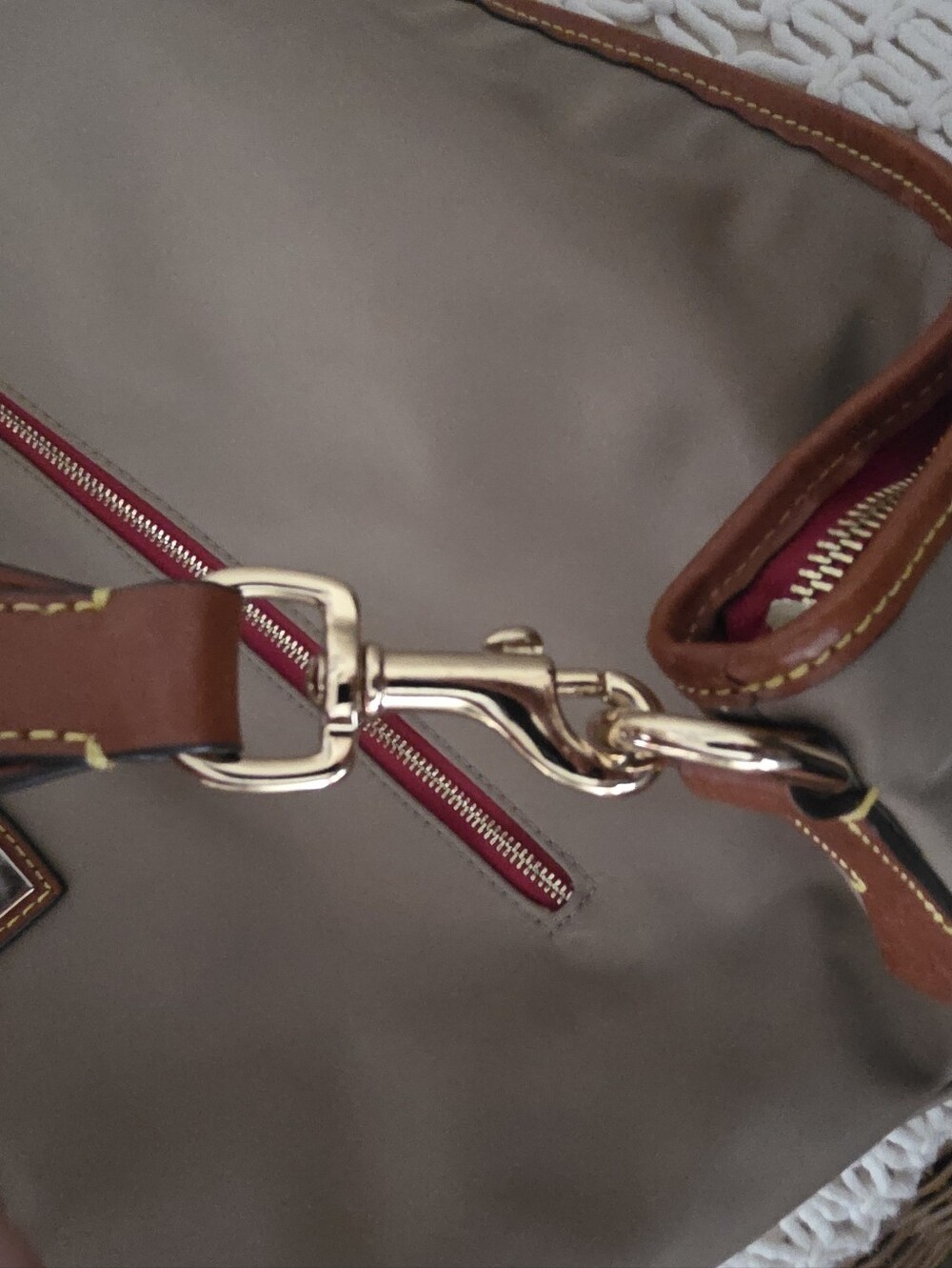 Dooney & Bourke Nylon Shoulder Bag With Leather Strap, Slouchy - Picture 8 of 16